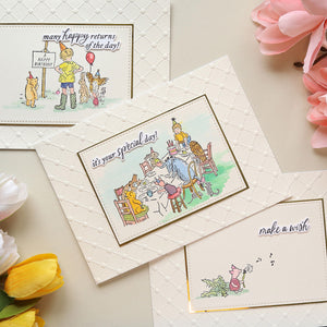 A Very Happy Birthday Sentiments Press Plate & Die Set