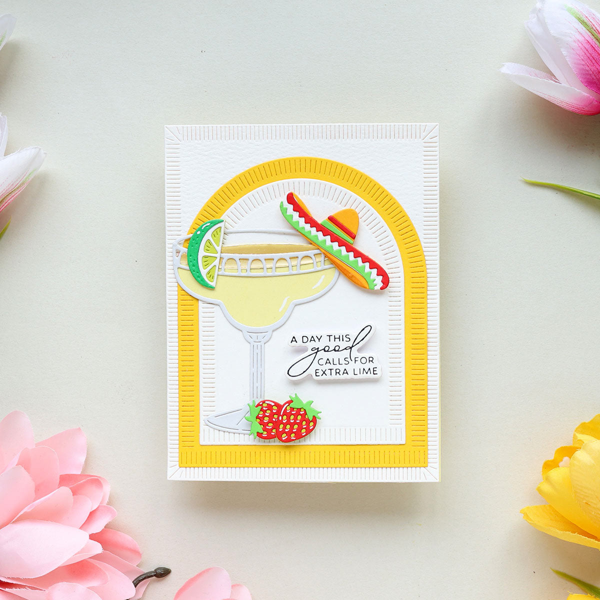 Sip Sip Ole Sentiments BetterPress Plate & Die Set from the