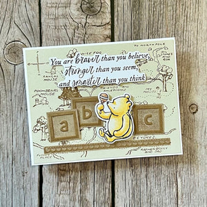 Classic Pooh Baby Blocks 3D Embossing Folder with Simple Stories