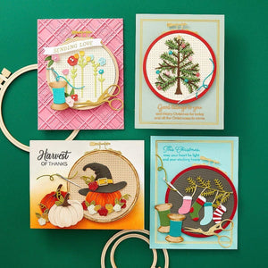 Nichol's Needlework Sentiments Clear Stamp Set from the Nichol's Needlework Collection by Nichol Spohr