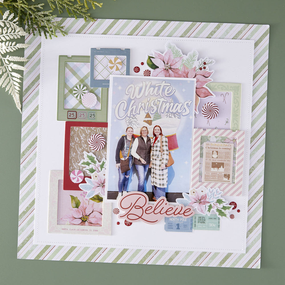 Rosie's Studio Peppermint Twist Chipboard Frames & Corners