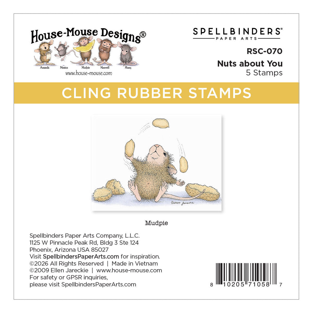 House-Mouse Nuts about You Cling Stamp Set