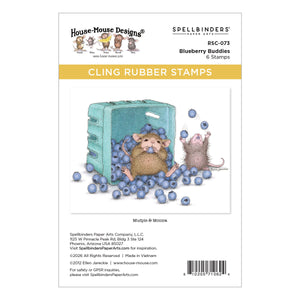 House-Mouse Blueberry Buddies Cling Rubber Stamp Set
