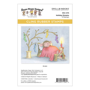 House-Mouse Holiday Dreams Cling Rubber Stamp Set