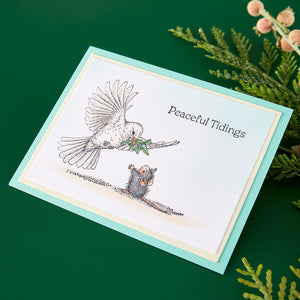 House-Mouse Sending Peace Cling Rubber Stamp Set
