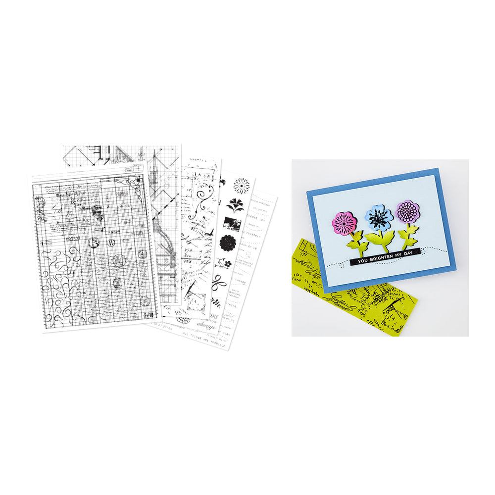 Grids & Icons Mixed Media Hero Transfers