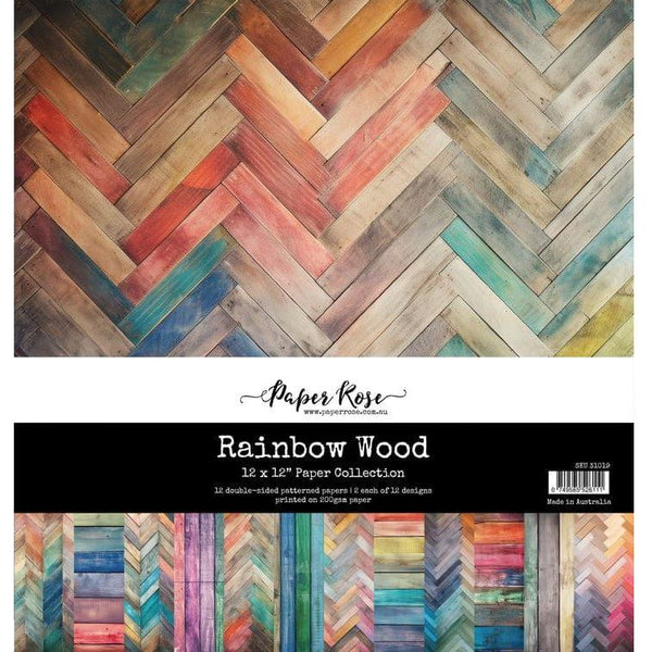 Paper Rose - Rainbow Wood 12x12 Paper Collection