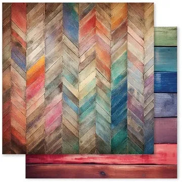 Paper Rose - Rainbow Wood 12x12 Paper Collection
