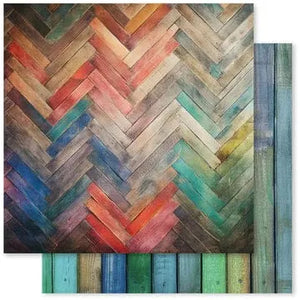 Paper Rose - Rainbow Wood 12x12 Paper Collection