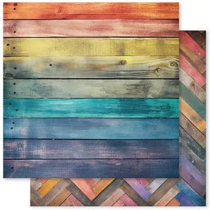Paper Rose - Rainbow Wood 12x12 Paper Collection