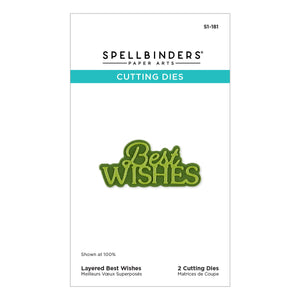 Layered Best Wishes Etched Dies
