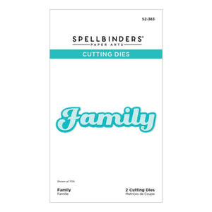 Family Etched Dies from the Storytelling by Spellbinders Scrapbooking Collection Packaging