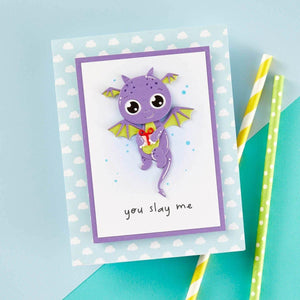 Dancin' Birthday Dragon Etched Dies