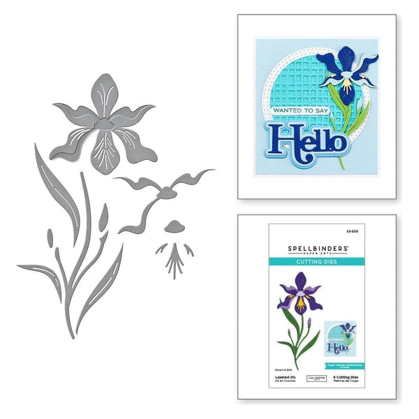 Layered Iris Etched Dies from the Spotlight Frames and Florals Collection by Lisa Horton