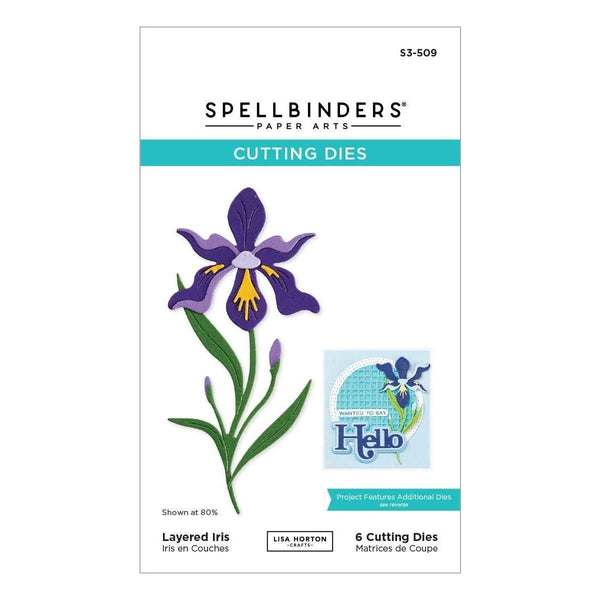 Layered Iris Etched Dies from the Spotlight Frames and Florals Collection by Lisa Horton