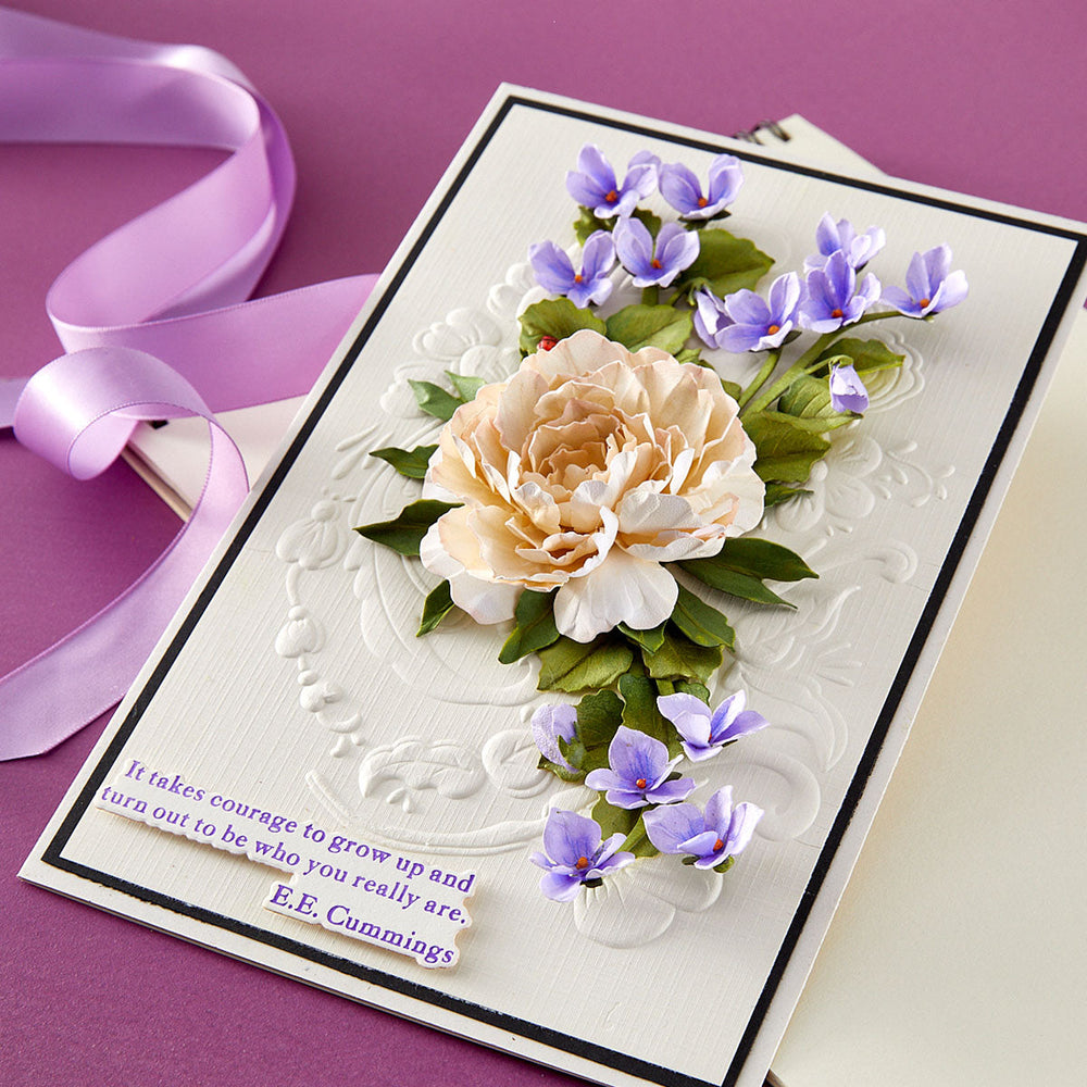 Wild Violet and Ladybugs Etched Dies by Susan Tierney-Cockburn