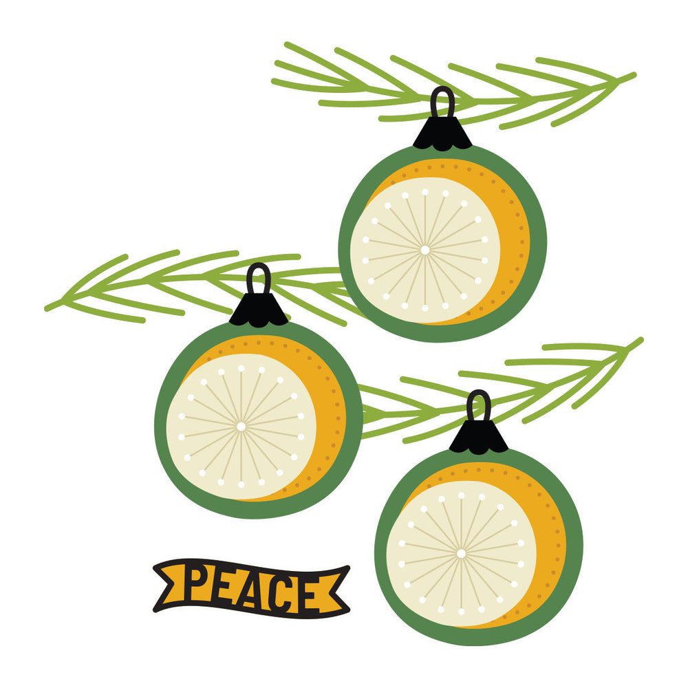 Stitched Baubles & Boughs Etched Dies