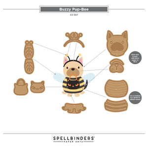 Spellbinders Exclusive: Buzzy Pup-Bee Etched Dies