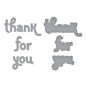 Stitched Thank You & For You Etched Dies from the Out and About Collection