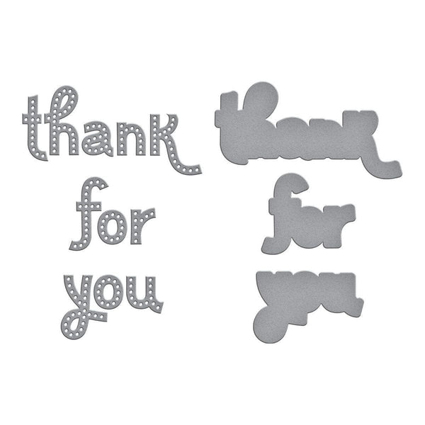 Stitched Thank You & For You Etched Dies from the Out and About Collection