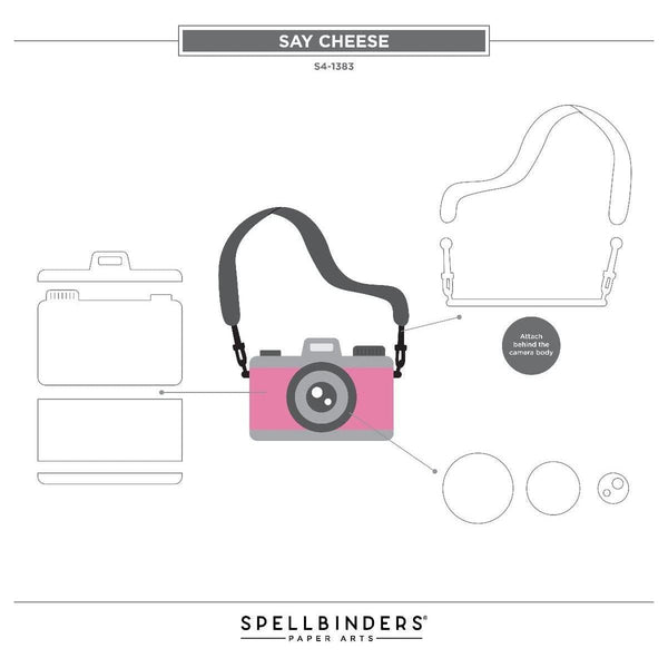 Say Cheese Etched Dies from the Storytelling by Spellbinders Scrapbooking Collection