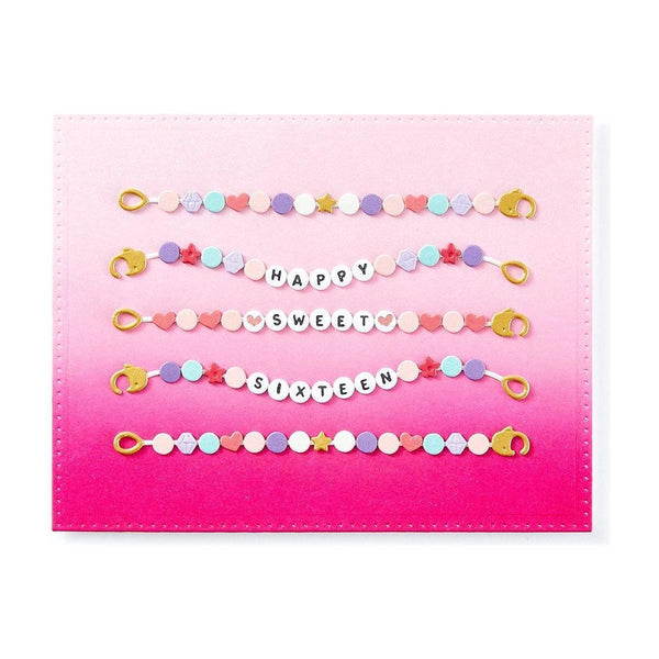 Bestie Beaded Bracelets Etched Dies from the Beads of Friendship Collection