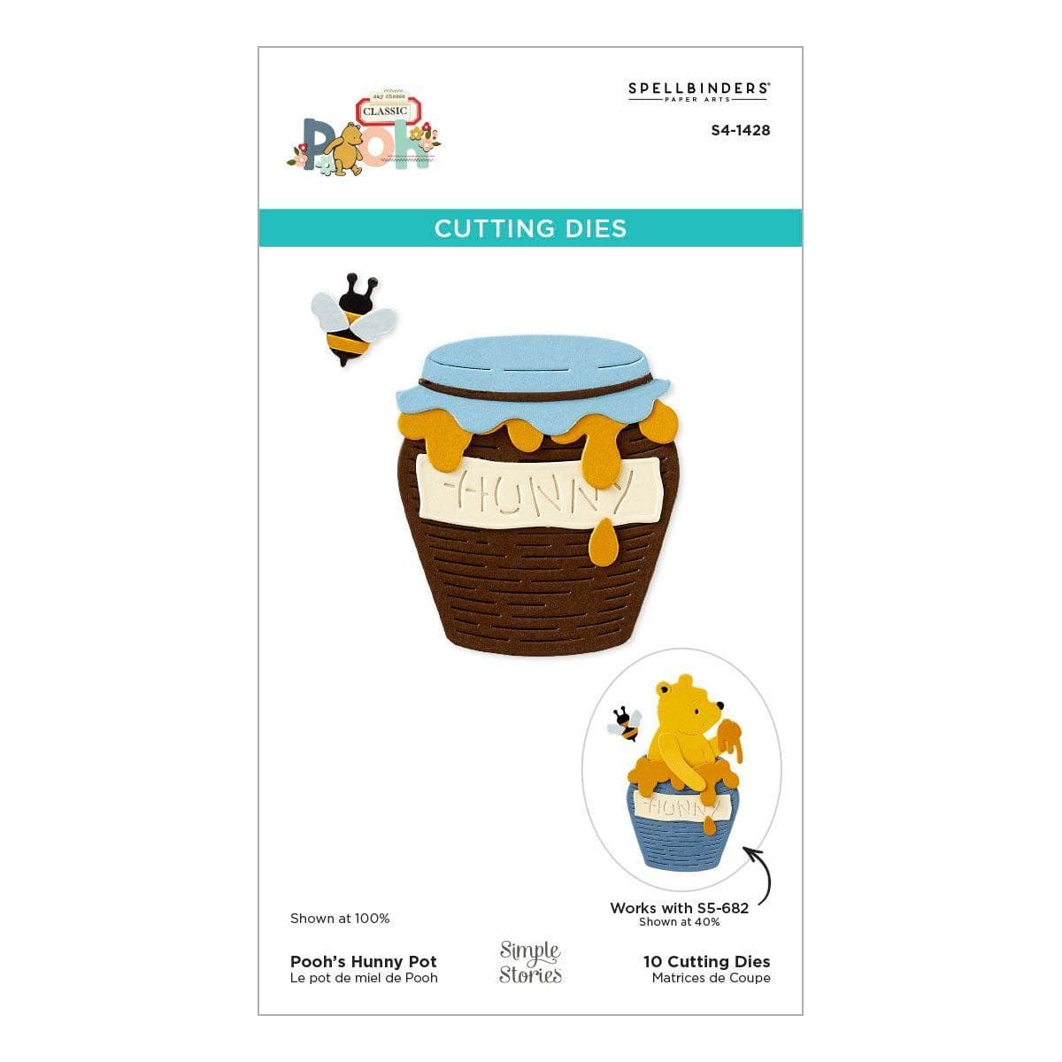 Pooh's Hunny Pot Etched Dies in Collaboration with Simple Stories