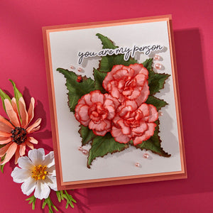Begonia and Ladybugs Etched Dies by Susan Tierney-Cockburn