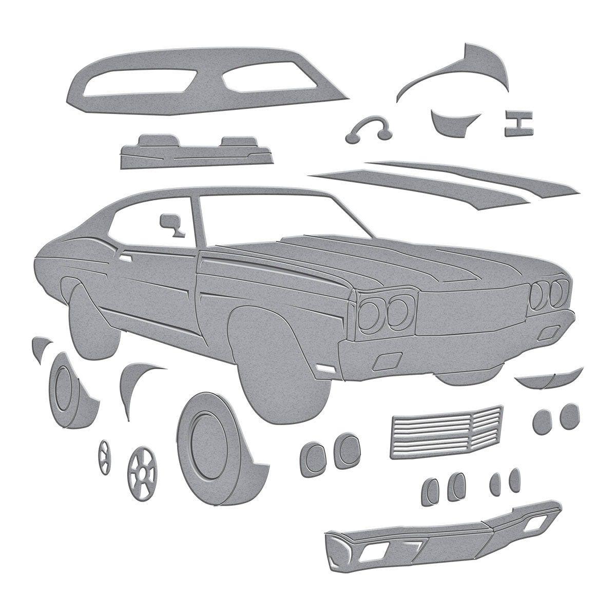 Muscle Car Etched Dies from the Classic Road Legends Collection by