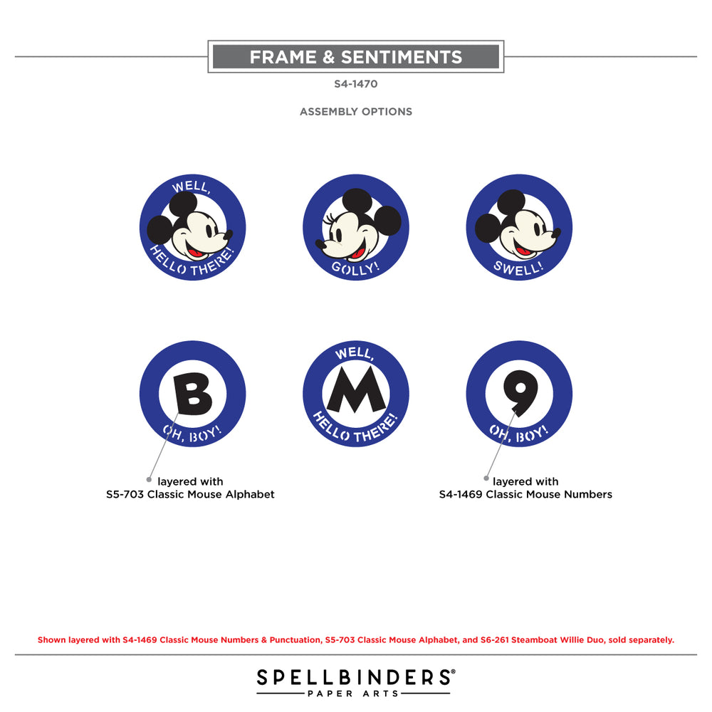 Say Cheese Classic Mouse Character Die Bundle