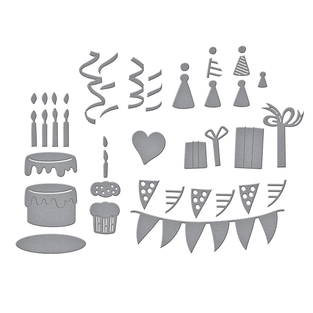 Classic Pooh Birthday Accessories Etched Dies by Simple Stories