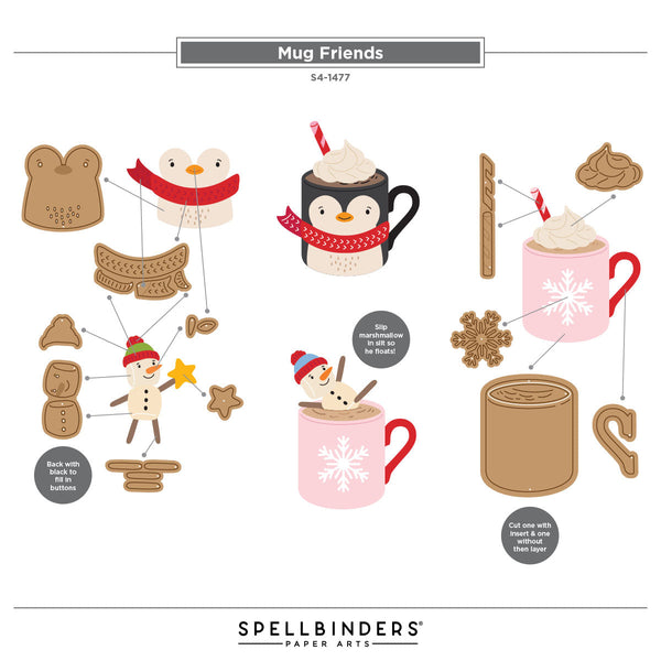Merry Mugs and Kisses Die, Stamp & Stencil Bundle
