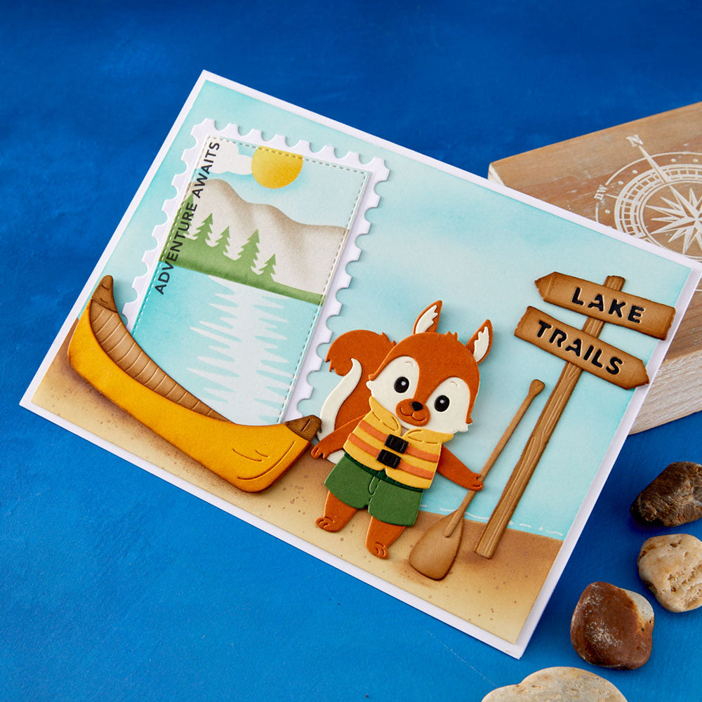 Lakeside Memories Layered Stencil by Allison Frazier