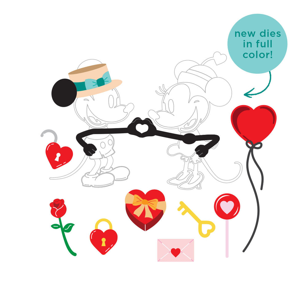 Classic Mouse Love Etched Dies