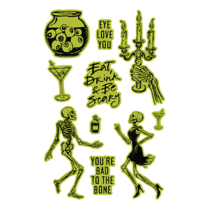 Bad to the Bone Etched Dies for Coordinating Stamp Set by Simon Hurley