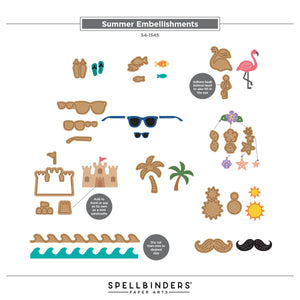 Summer Embellishments Etched Dies by Sandi MacIver
