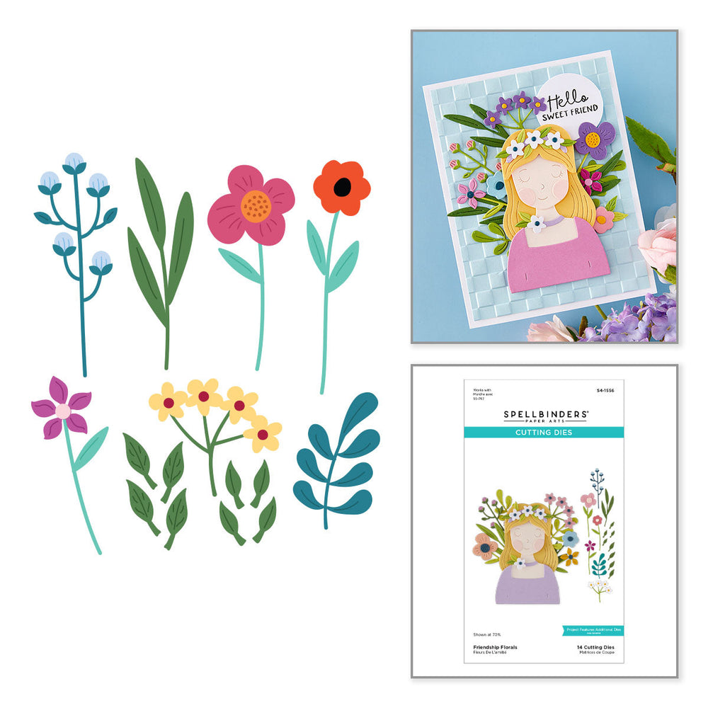 Crop & Create Add-On Friendship Florals Etched Dies
