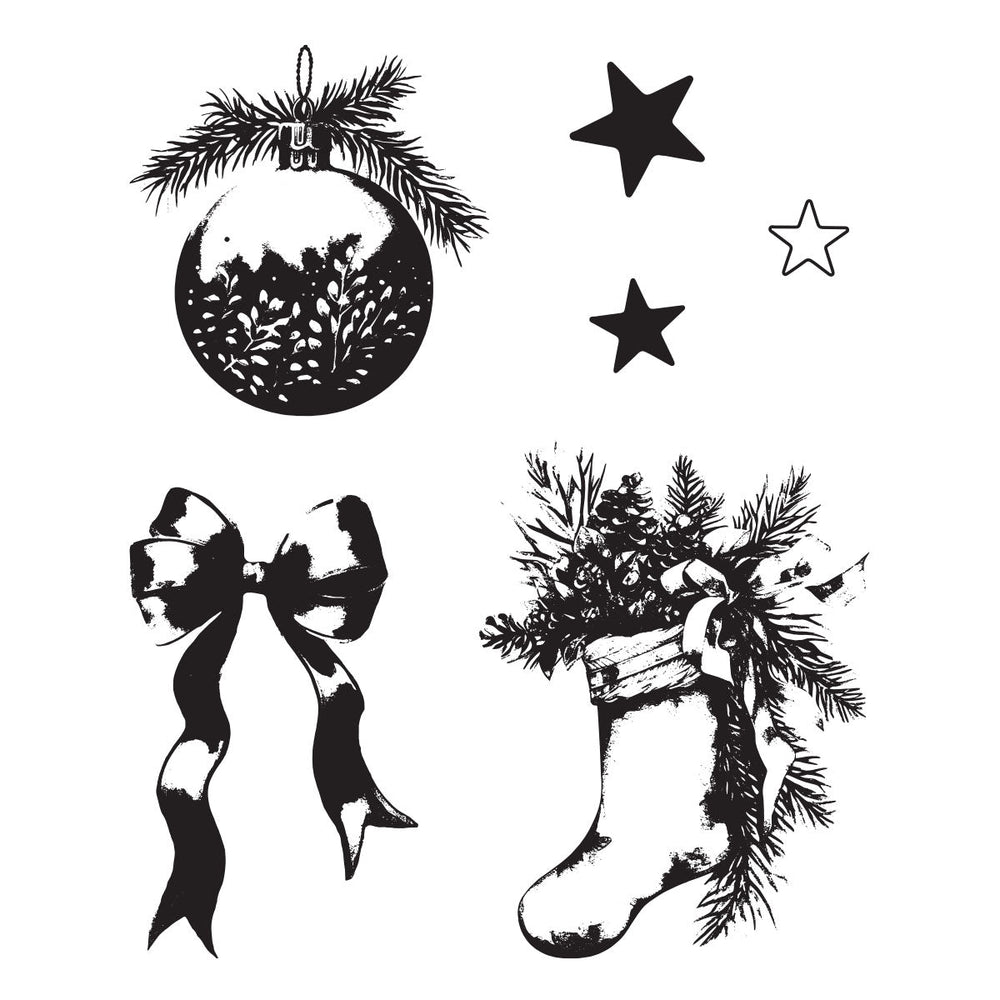Simple Vintage Old-Fashioned Christmas Etched Dies for Coordinating Stamp Set by Simple Stories