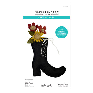 Felt Harvest Witch Boot Etched Dies by Nichol Spohr
