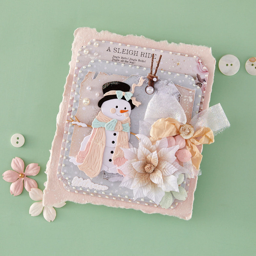 Sweet Snowman Etched Dies by Frank Garcia