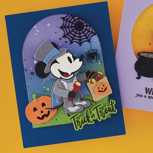 Classic Mouse Trick-or-Treat Sentiments Stamp & Die Set