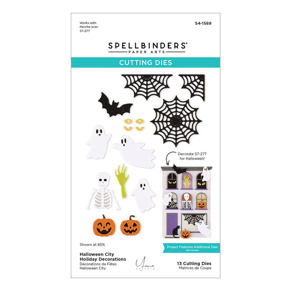 Halloween City Holiday Decorations Etched Dies by Yana Smakula