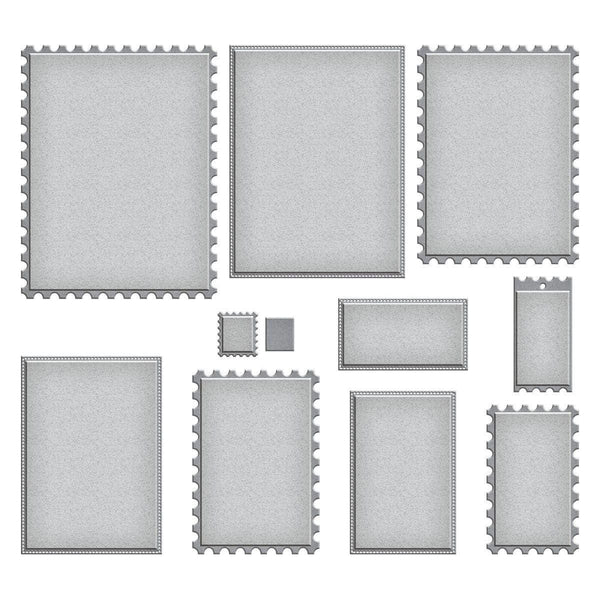 Nested Postage Labels & Tag Etched Dies