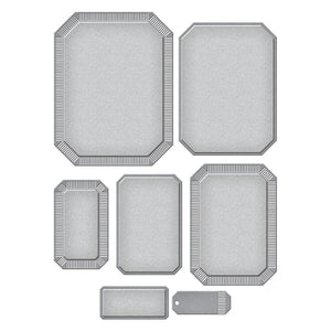 Emerald Cut Labels and Tag Etched Dies