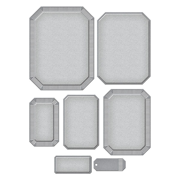 Emerald Cut Labels and Tag Etched Dies