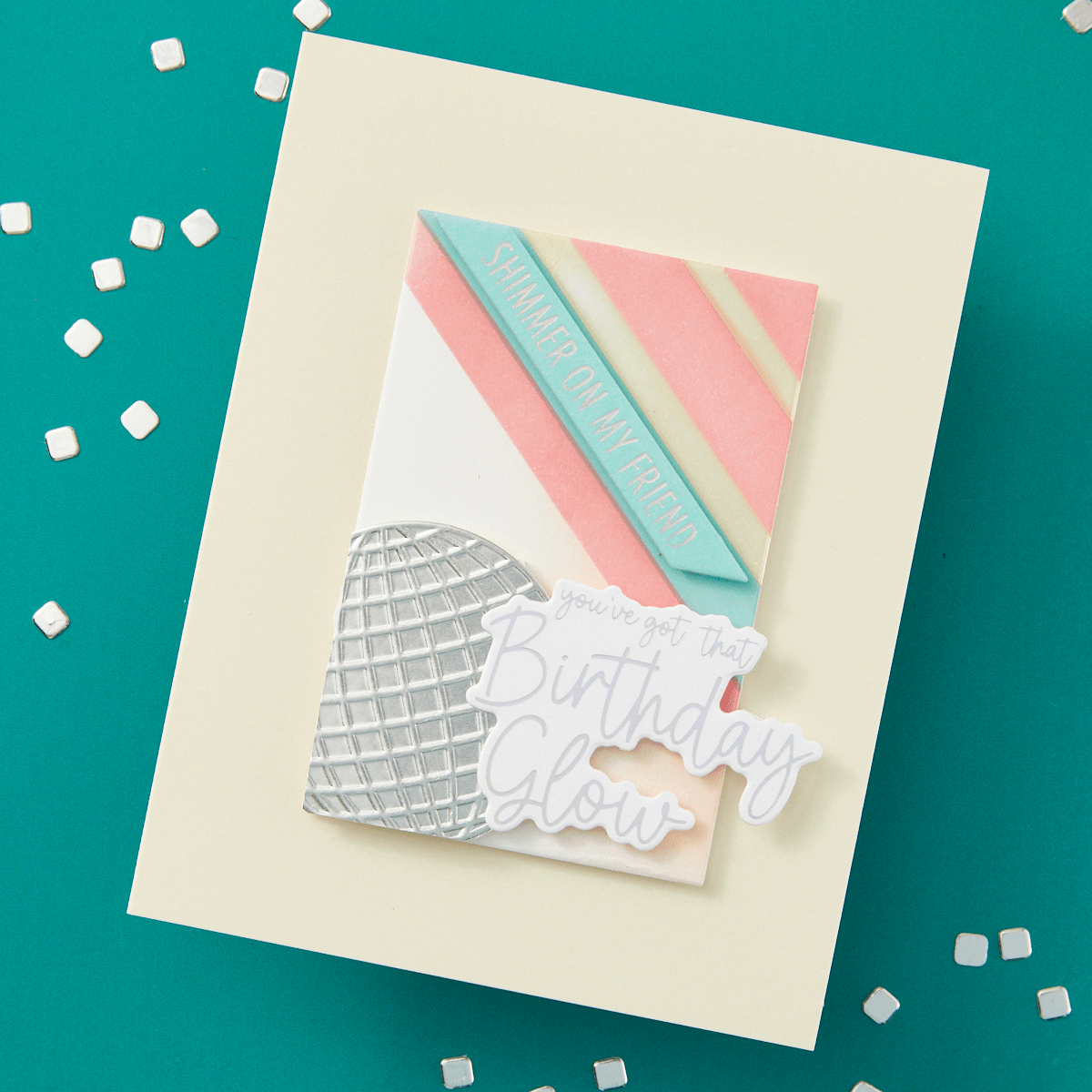 Sparkle On Sentiments Press Plate & Die Set from the Shine Bright