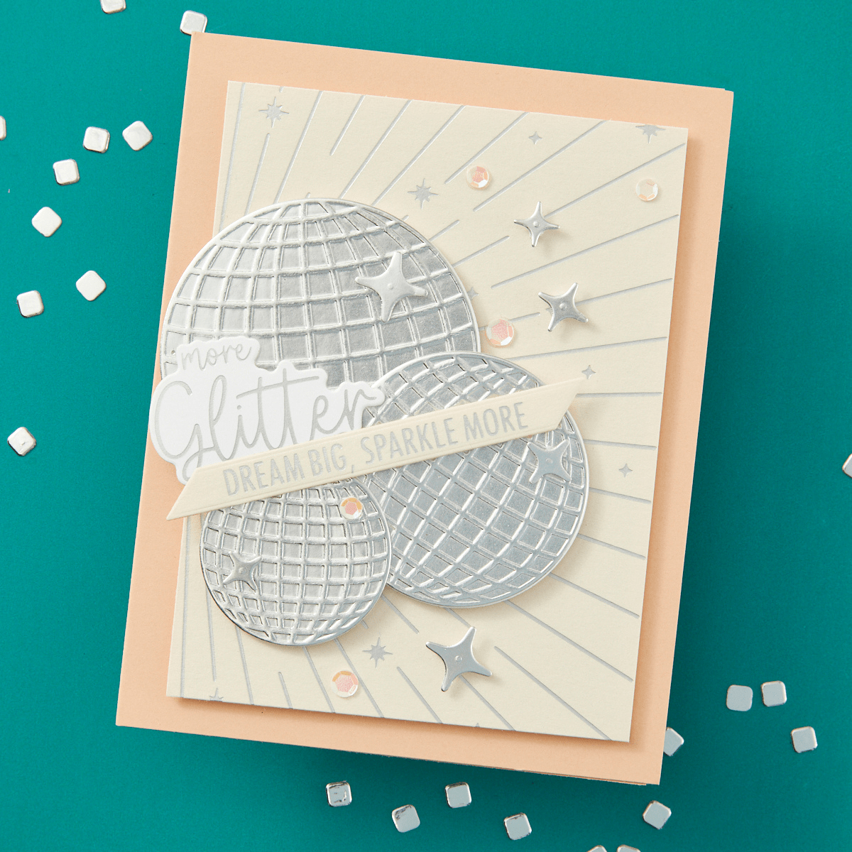 Sparkle On Sentiments Press Plate & Die Set from the Shine Bright