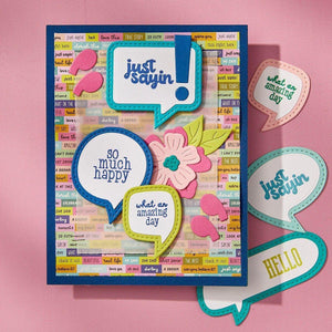 Speech Bubbles Etched Dies from the Just Sayin' Collection by Kelly Bangs