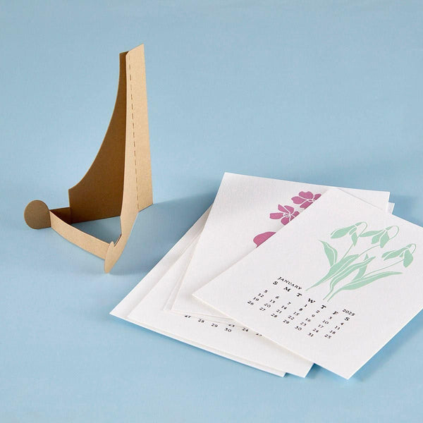 2025 DIY Calendar Press Plates and DIY Easel BetterPress Dies Bundle from the Florals Through the Year Collection