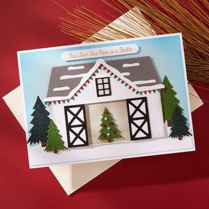 Country Christmas Banner & Sentiments Press + Foil Plate & Die Set by Annie Williams